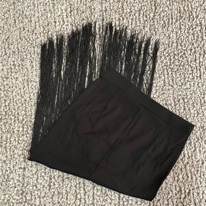 Almost Famous Black skirt with long Fringe